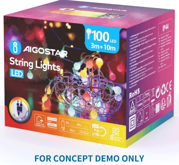 Aigostar - LED Външна декорация 372xLED IP44 студено бяло пеперуда