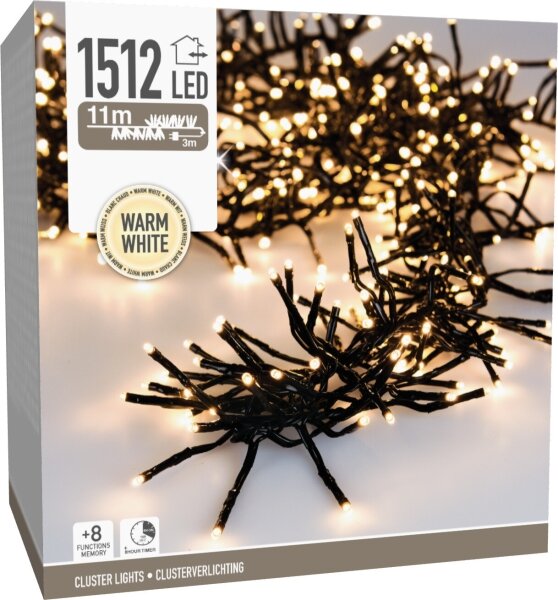 LED външен коледен гирлянд 1512xLED/230V/8 функции 14 m IP44 топла бяла светлина