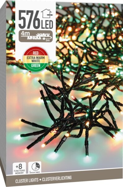 LED външна коледна гирлянда 576xLED/230V/8 функции 7,2 m IP44 многоцветна