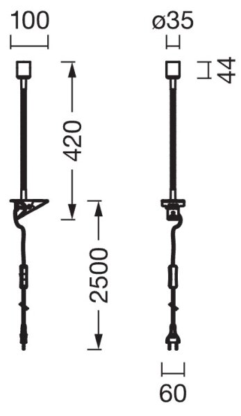 Osram - Лампа със скоба CLIP TUBE FLEX 1xGU10/5W/230V черна