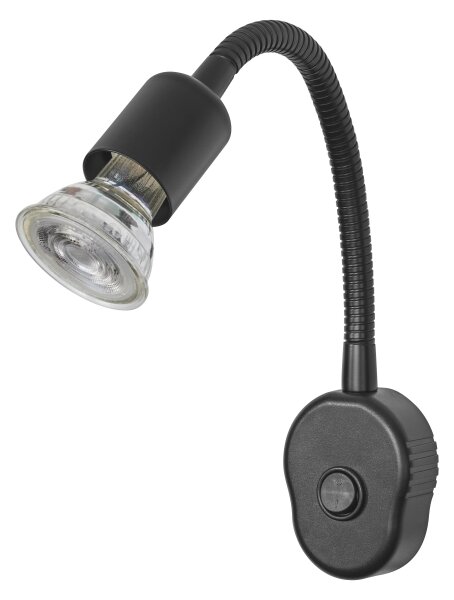 Osram - Гъвкава стенна лампа PLUG TUBE FLEX 1xGU10/5W/230V черна