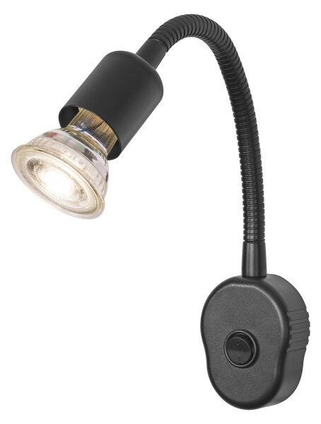 Osram - Гъвкава стенна лампа PLUG TUBE FLEX 1xGU10/5W/230V черна
