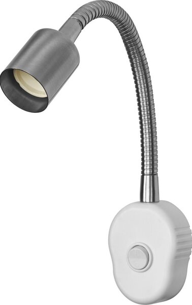 Osram - Гъвкава стенна лампа PLUG TUBE FLEX 1xGU10/5W/230V матов хром/бяла