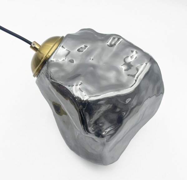 Полилей на кабел CRISTAL 5xE14/15W/230V месинг/димно черно