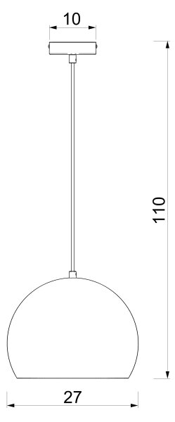 Полилей на кабел SOOL 1xE27/15W/230V Ø 27 см бордо