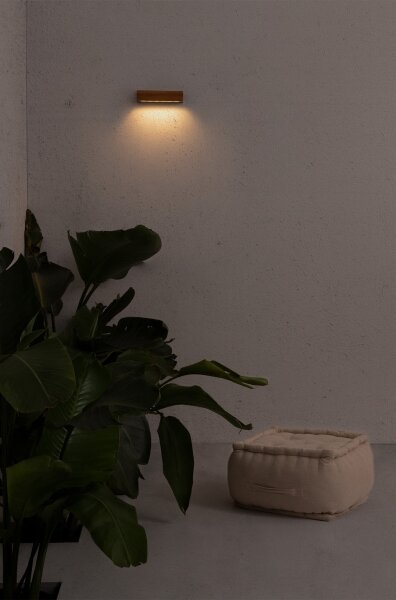 FARO 71898 - Външен стенен осветител LAKO LED/8W/230V IP65 черен/дърво