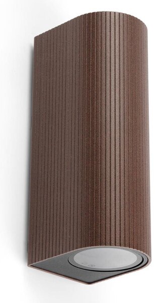 FARO 70329 - Външно стенно осветително тяло ESTELA 2xGU10/5W/230V IP65 кафяво