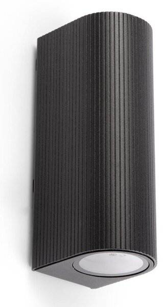 FARO 70327 - Външно стенно осветително тяло ESTELA 2xGU10/5W/230V IP65 черно
