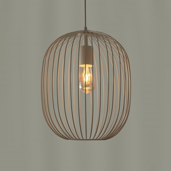 Полилей на кабел OVELLA, 1xE27/15W/230V, Ø 34 см, кремав