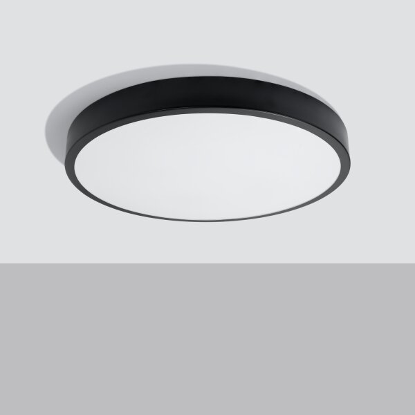 Sollux SL.1248 - LED таванно осветително тяло ONYX LED/48W/230V Ø 60 cm черно