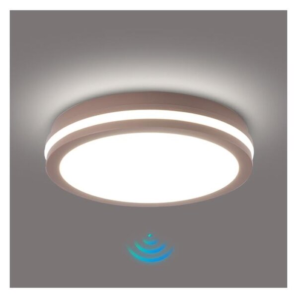 BRILAGI - LED външно осветително тяло със сензор BENE LED/24W/230V Ø 26 см кафяво IP54