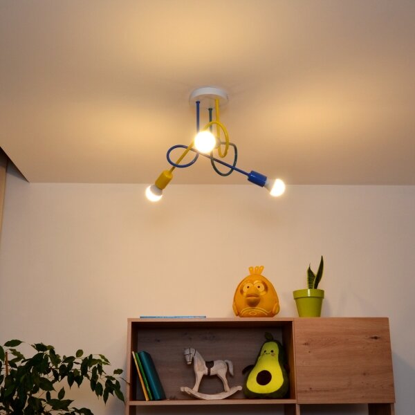 LED детски плафониер OXFORD 3xE27/15W/230V