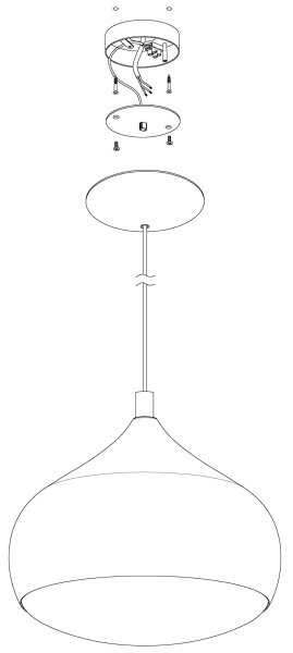 Eglo 98047 - LED RGBW полилей с регулируема яркост, окачен на кабел COMBA-C LED/18W/230V BT