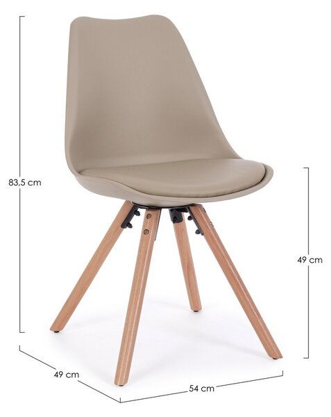 BIZZOTTO ТРАПЕЗЕН СТОЛ NEW TREND 54X49X83.5 БЕЖОВ