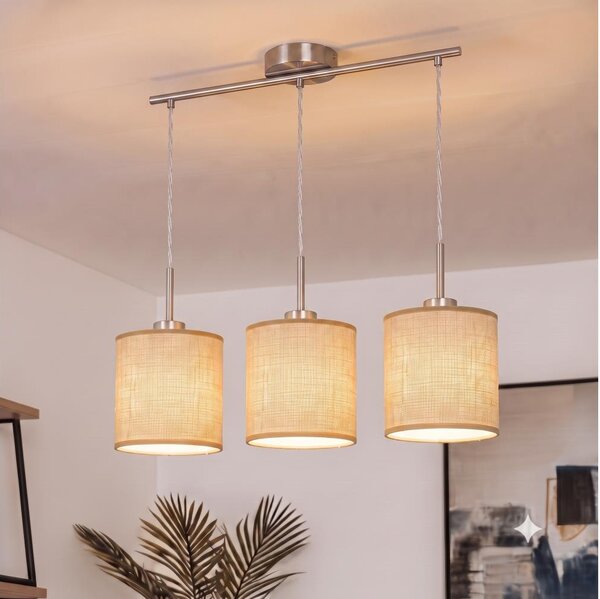 Brilagi - LED полилей на кабел NUBILA 3xE27/60W/230V светло кафяв