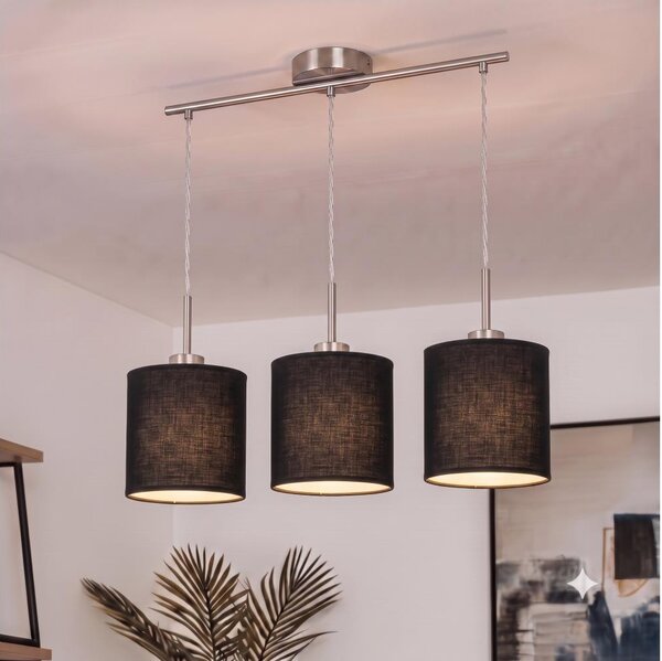 Brilagi - LED полилей на кабел NUBILA 3xE27/60W/230V черен