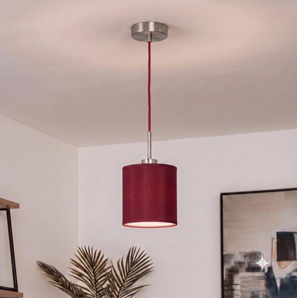 Brilagi - LED полилей на кабел NUBILA 1xE27/60W/230V Ø 14 см помпейско червено