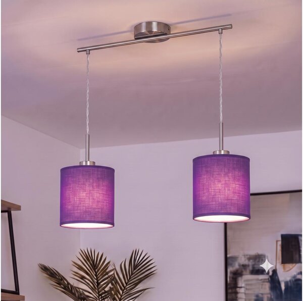 Brilagi - LED полилей на кабел NUBILA 2xE27/60W/230V лилав