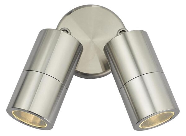 Där Lighting ORT0968 - LED външен стенен спот ORTEGA 2xGU10/5W/230V IP65 хром