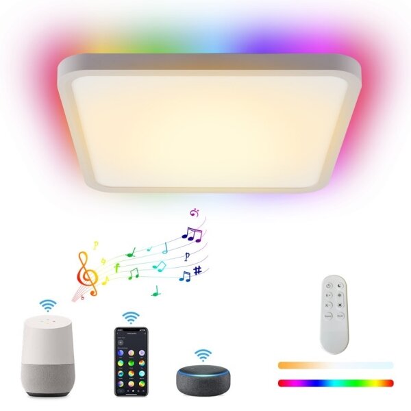 Immax NEO 07168-W40-LED RGB+CCT Димируема лампа 50W/230V Wi-Fi Tuya бял + д.у