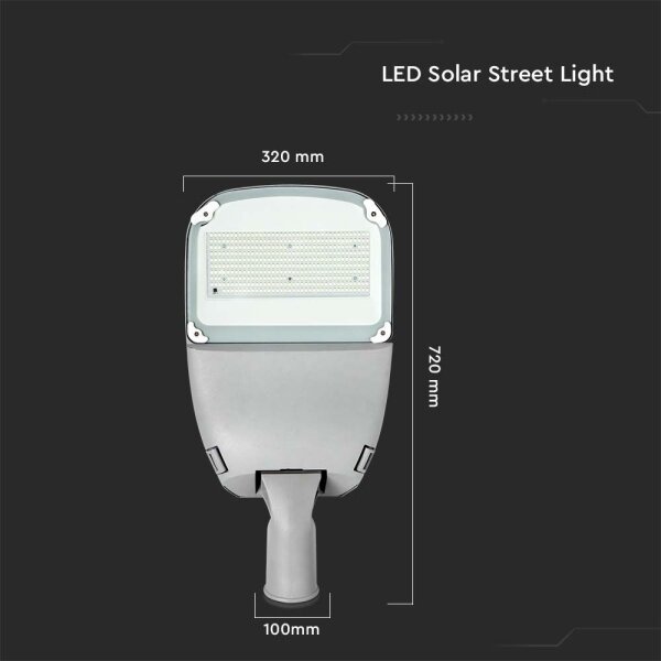 LED димируема соларна улична лампа LED/50W/6,4V 6000K IP65 с DO