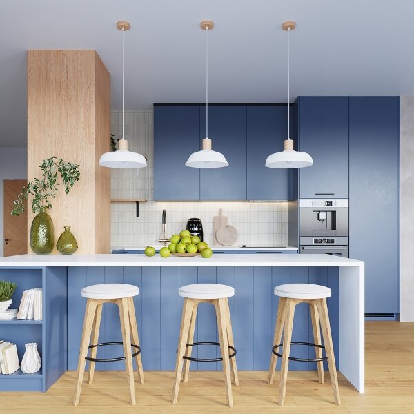 Sollux SL.1321 - Пендел FANO 1xE27/15W/230V Ø 34 см бял