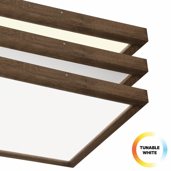 Brilagi-LED Регулируемо осветително тяло WOODY FRAME LED/50W/230V дъб 60x60 IP44