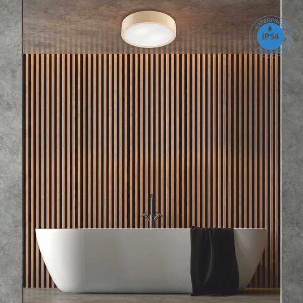 Баня таванно осветително NATURAL 3xE27/15W/230V IP54 борова 37 см