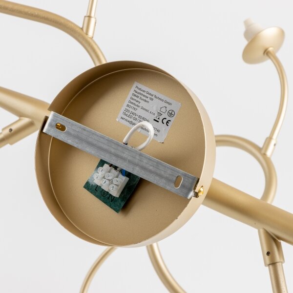 Brilagi - LED Полилей за повърхностен монтаж MISTEL 15xG9/3W/230V златист/бял