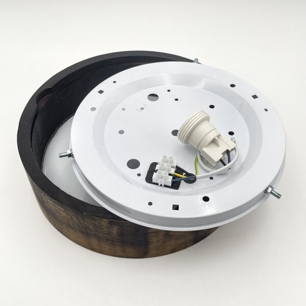 Потолен лампион OAK SMOKY 1xE27/15W/230V, Ø 27,5 см, дъб, тъмнокафяв