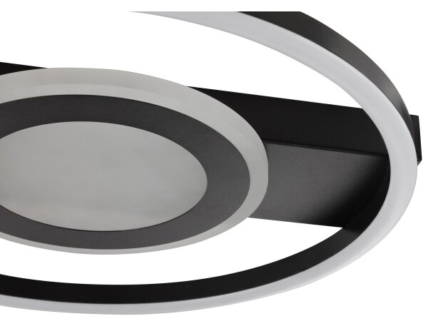Brilliant - LED RGBW плафон с възможност за димиране MAUREEN LED/20W/230V 3000-6500K черен + дистанционно управление