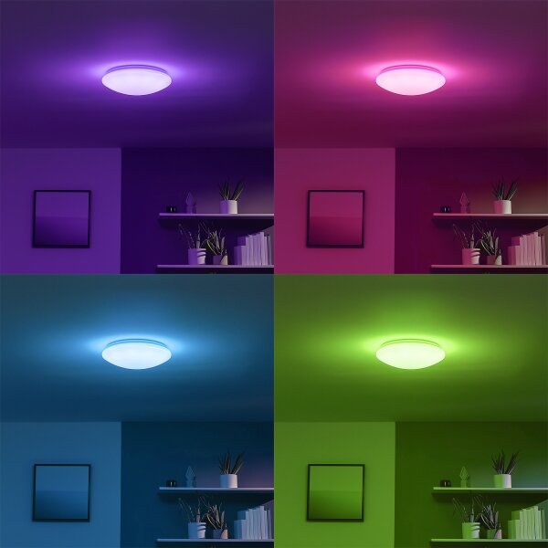 Eglo 33219 - RGB LED таванно осветително тяло GIRON-C LED/17W/230V Ø30 см, бяло