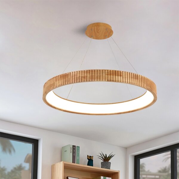 Brilagi - LED полилей на кабел FALCON WOOD MODERN LED/60W/230V пр. 80 см дърво