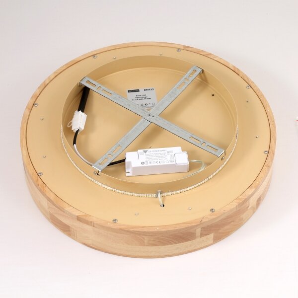 Brilagi-LED Потолно осветително тяло FALCON WOOD LED/30W/230V 3000/4000/6000K 45 cm дърво