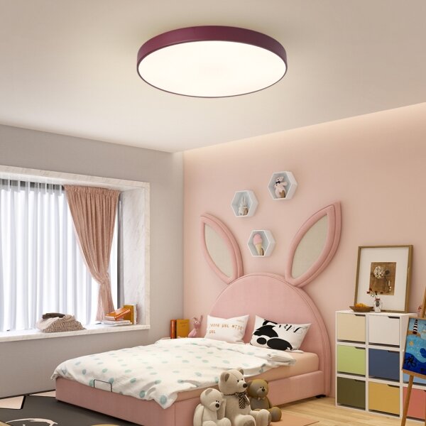 Brilagi-LED Димируем таванен плафон POOL LED/60W/230V 3000-6000K 60 cm бордо + дистанционно управление