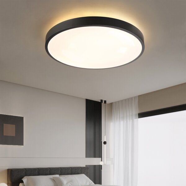 Brilagi - Димируемо LED осветително тяло GLASS POOL DOUBLE LED/80W/230V 60 см черно + дистанционно управление