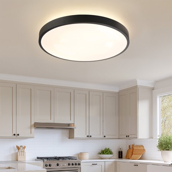 Brilagi - Димируемо LED осветително тяло GLASS POOL DOUBLE LED/80W/230V 60 см черно + дистанционно управление