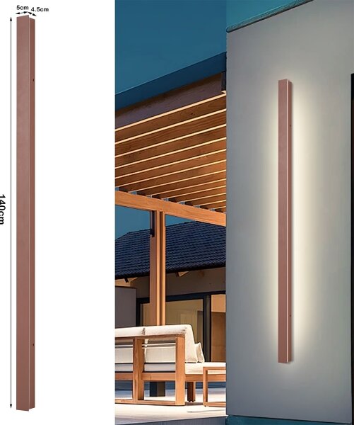 Brilagi-LED Външно стенно осветително тяло LINEAR LED/32W/230V 3000K IP65 140 cm кафяво CRI 90