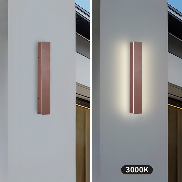 Brilagi - LED външна стенна лампа LINEAR LED/8W/230V 3000K IP65 30 cm кафява CRI 90