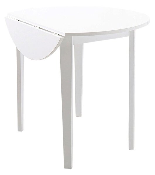 Бяла сгъваема маса за хранене Quer, ⌀ 92 cm Trento - Støraa