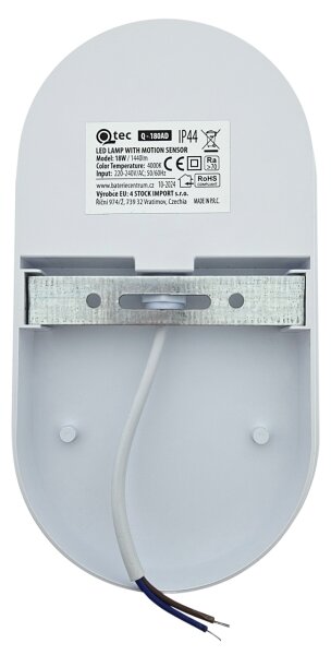 LED външно стенно осветително тяло с датчик за движение LED/18W/230V IP44 бяло