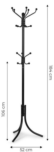 Стояща закачалка за дрехи черна