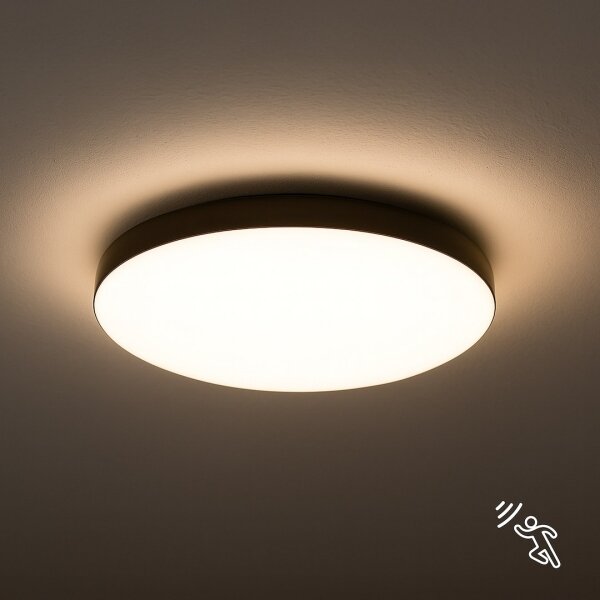 LED Плафон за баня със сензор MAYA LED/13W/230V IP44 черен