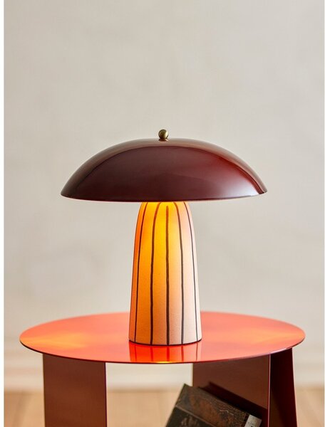 Керамична настолна лампа с метален абажур (височина 32 cm) Arvid – Bloomingville