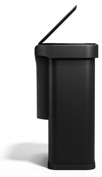 Черно безконтактно стоманено кошче за боклук 58 l Sensor – simplehuman