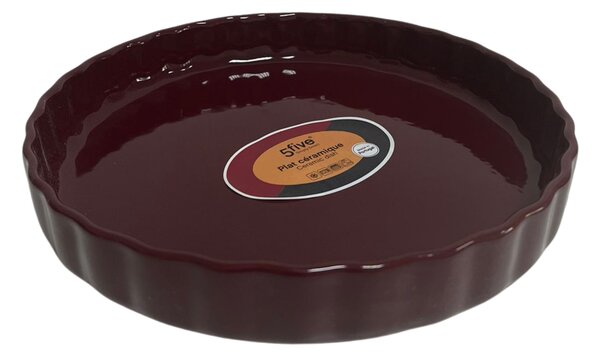 Форма за тарт/плато Secret de Gourmet, Керамика, 28х4.5 cm, 2.3 L, Бордо