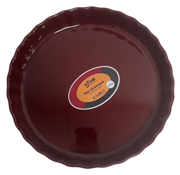 Форма за тарт/плато Secret de Gourmet, Керамика, 28х4.5 cm, 2.3 L, Бордо