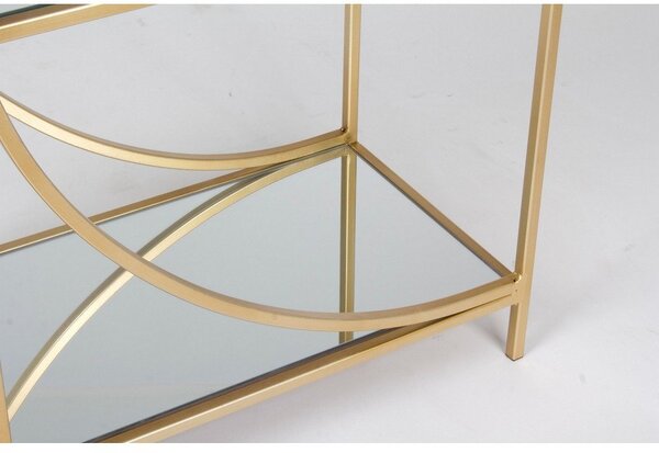 Стоманена библиотека в златист цвят 81x87x31 cm Elenor – Bizzotto