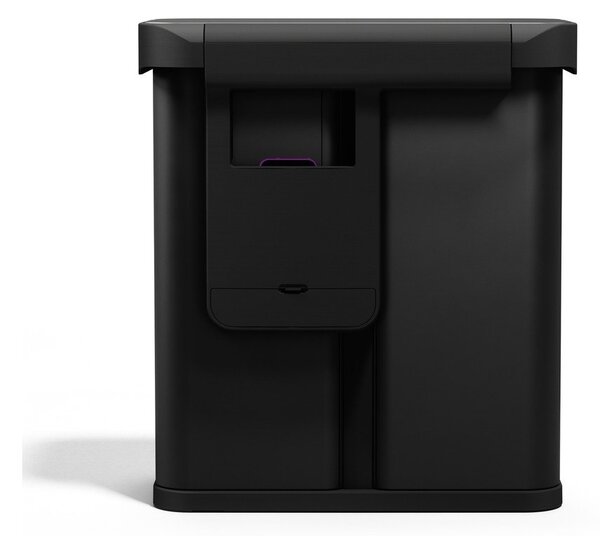 Черно стоманено кошче за боклук 34+24 l за рециклиране/безконтактно Dual Sensor – simplehuman