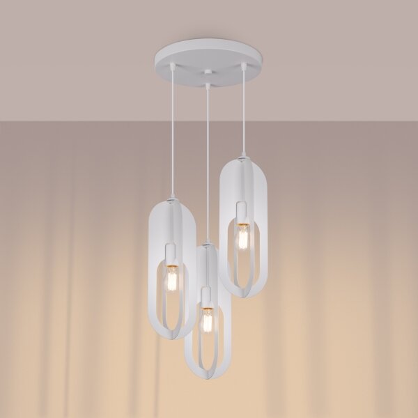 Sollux SL.1361 - Пендел NICUS 3xE27/15W/230V бял